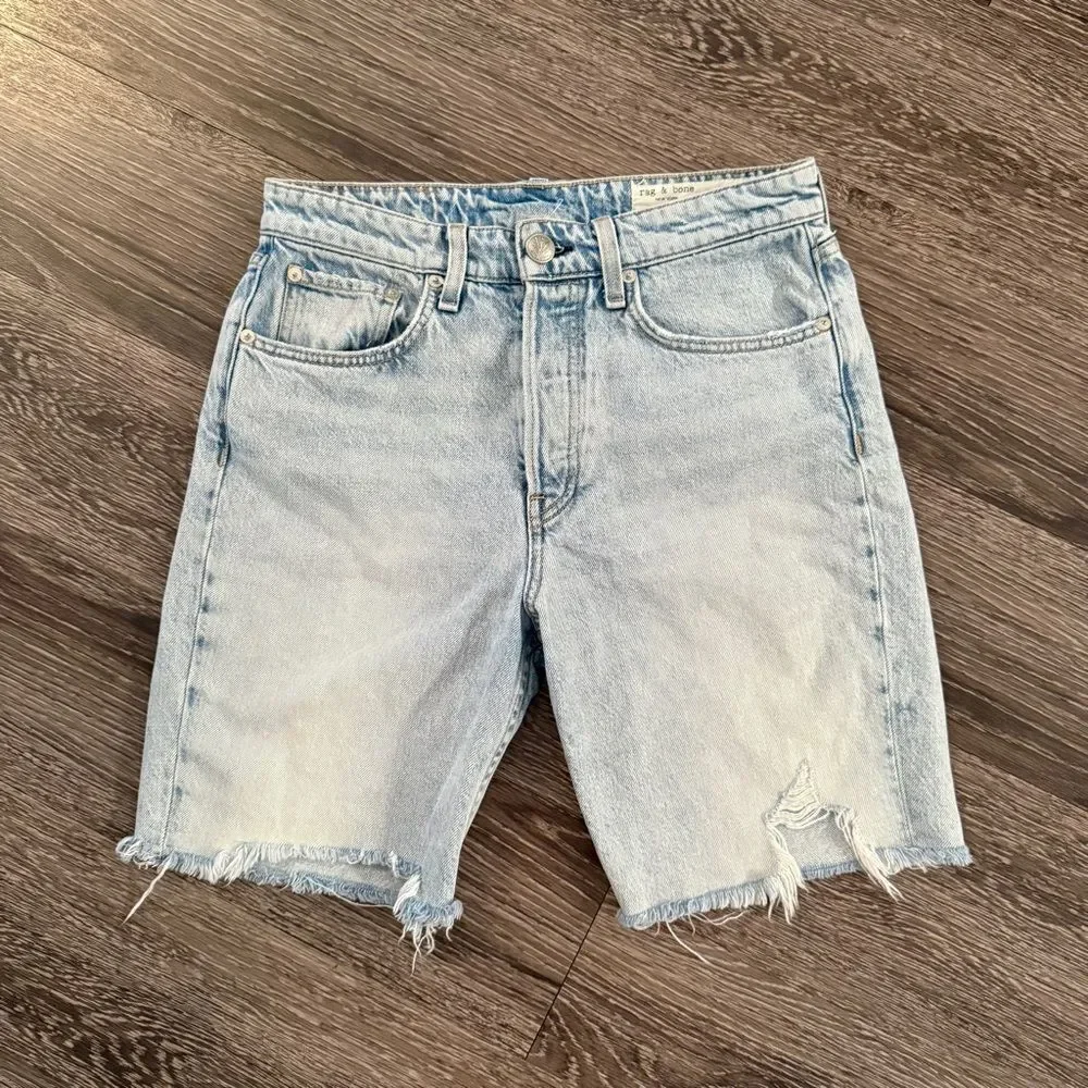 Rag & Bone Long Length Denim Shorts